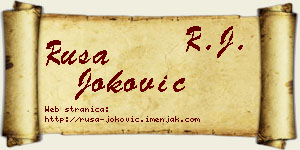 Rusa Joković vizit kartica